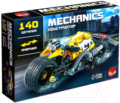 Конструктор инерционный Unicon Трюковый мотоцикл / 9321800 - фото