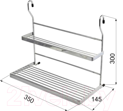 Полка для специй на рейлинг AKS CWJ203С (хром)