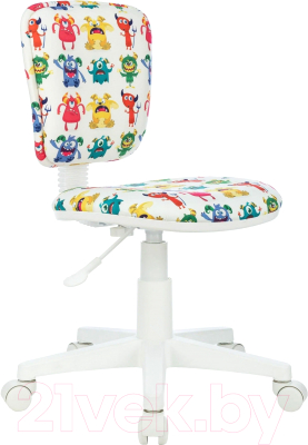 Кресло детское Бюрократ CH-W204NX (белый монстры/белый) - фото