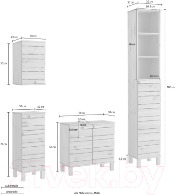 Шкаф для ванной Dipriz Джосси 1дв Д.7155-8.02