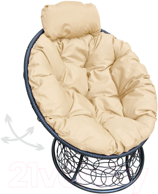 Кресло садовое M-Group Папасан пружинка мини / 12090401 - фото