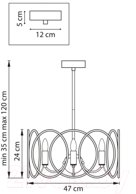 Люстра Lightstar Regolo 713053 (MD21051-5A)