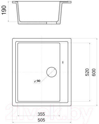 Мойка кухонная Wisent 600-30W
