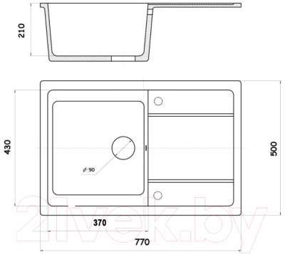 Мойка кухонная Wisent 780-25W