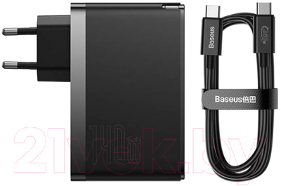Зарядное устройство сетевое Baseus GaN5 Pro Fast Charger 2C+U 140W / CCGP100201 - фото