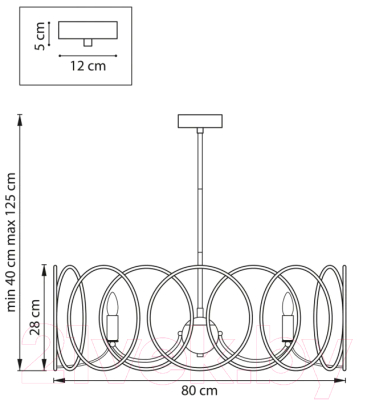 Люстра Lightstar Regolo 713083 (MD21051-8A)