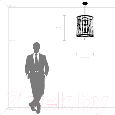 Люстра Lightstar Firenze 725163 (MD21052-6A)