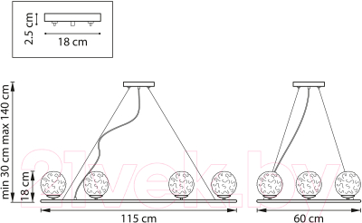 Люстра Lightstar Bari 815263 (MD9500-6B)