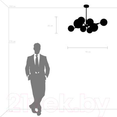 Люстра Lightstar Croco 815480 (MD21055-8A)