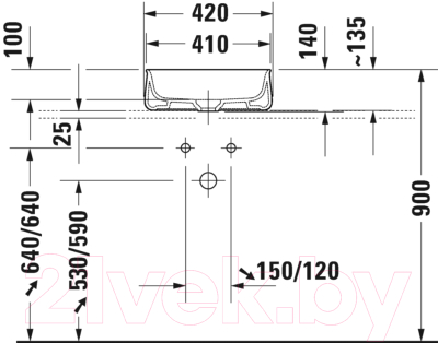 Умывальник Duravit Zencha 42 (2373420079)