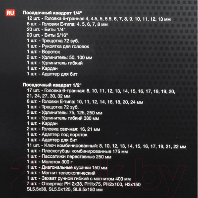 Универсальный набор инструментов ForceKraft FK-41241-5