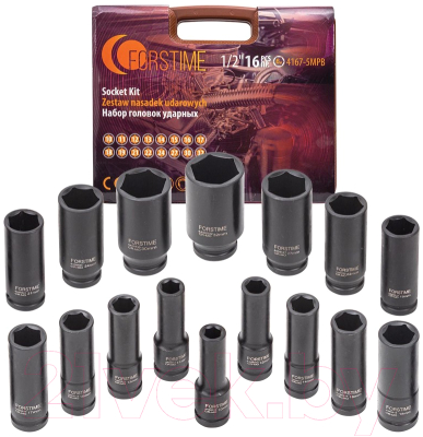 Набор головок слесарных Forstime FT-4167-5MPB