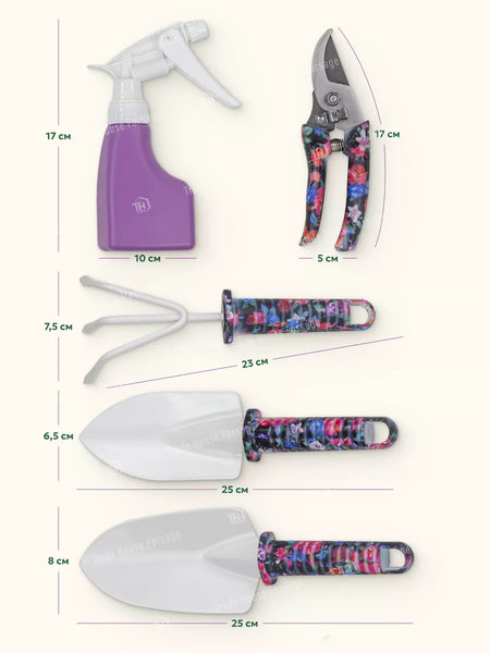 Набор садовых инструментов Telly Tools TL-TG2109010-P