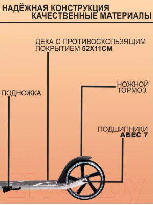 Самокат городской Megacity Paris 2K-21