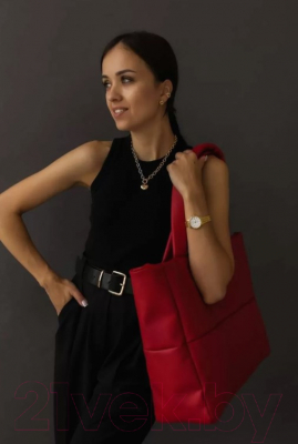 Сумка MT.Style Тоут из экокожи (красный)