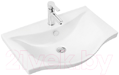 Тумба с умывальником Гамма Р25оФ8-У65 Альбатрос-10065 (фасад белый)