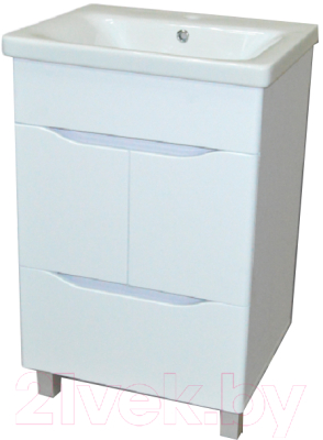 Тумба с умывальником Гамма 23оФ2/3-У55 Софт-13055 - фото