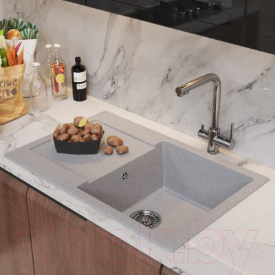 Мойка кухонная Mixline ML-GM31 552191 (серый)