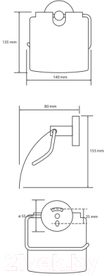 Держатель для туалетной бумаги Bemeta Brilo 161112010 (золото)