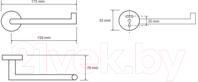 Держатель для туалетной бумаги Bemeta Brilo 161212030 (золото)
