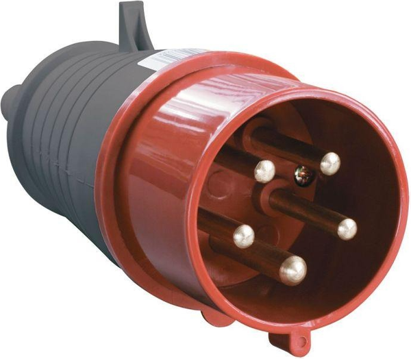 Вилка силовая Русский свет 32А 380В 5 pin 3P+PE+N IP44 IEK / 23958/ PSR02-032-5 - фото