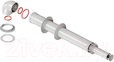 Дымоход для котла Navien Антилед 60/100-1000мм - фото