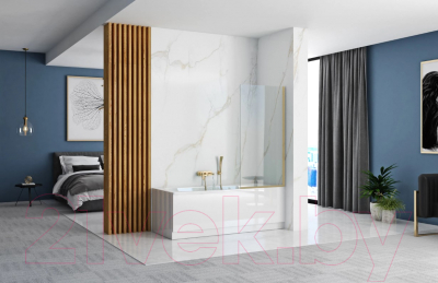 Стеклянная шторка для ванны REA Elegant / REA-W6601