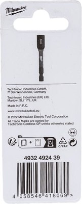 Головка слесарная Milwaukee Shockwave Hex - HEX8x65мм / 4932492439