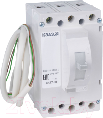 Выключатель автоматический КЭАЗ ВА57-31-341810-20А-400-690AC-НР230AC/220DC-УХЛ3 / 108478 - фото