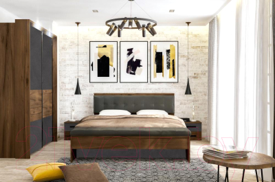 Двуспальная кровать Мебельград Глазго с подъемным ортопедическим основанием 160x200