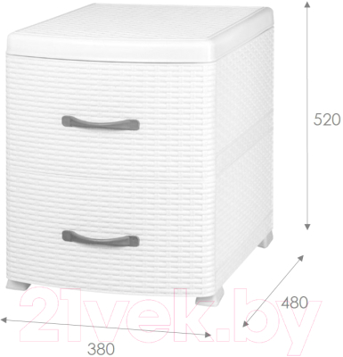 Комод пластиковый Violet Ротанг / 035506