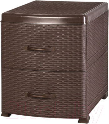 Комод пластиковый Violet Ротанг / 035501 - фото