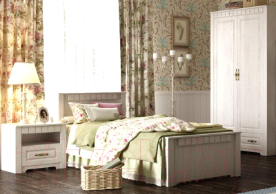 Односпальная кровать Мебельград Прованс с ортопедисческим основанием 90x200