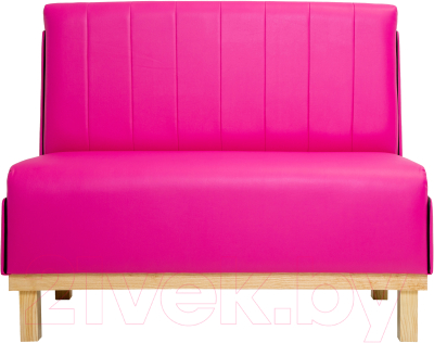 Диван KRONES Пантеон барный (экокожа ярко-розовый/черный) - фото