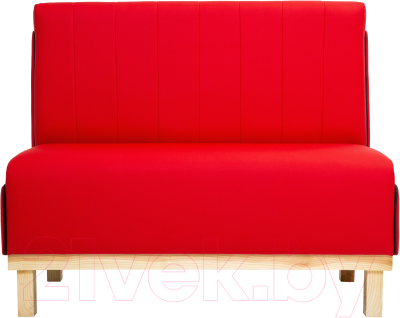 Диван KRONES Пантеон барный (экокожа красный/черный) - фото