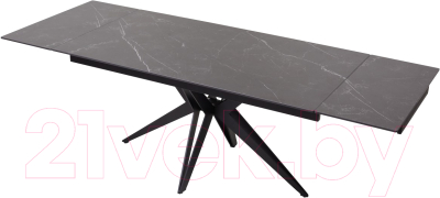 Обеденный стол M-City Forio 160 Matt / 614M04286 (Black Marble Solid Ceramic/Black)