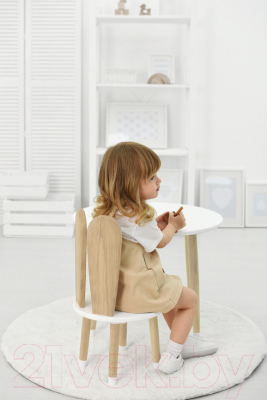 Стул детский Mega Toys С ушками из массива / 71028