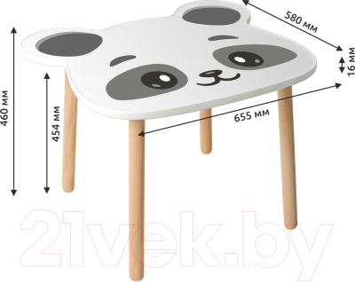 Стол детский Mega Toys Панда / 70014ЛДСП