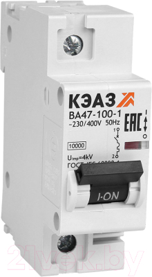 Выключатель автоматический КЭАЗ ВА47-100-1D80-УХЛ3 / 141624 - фото