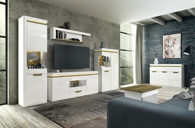 Шкаф с витриной Anrex Torino 1V2D P