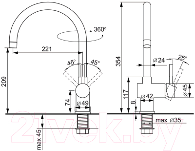 Смеситель Ulgran 021
