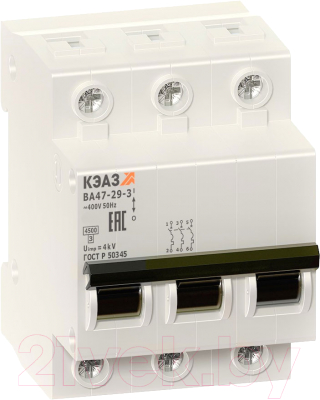 Выключатель автоматический КЭАЗ ВА47-29-3D32-УХЛ3 / 253131 - фото