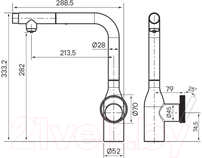 Смеситель Paulmark Urban Ur213104-401 (антрацит)