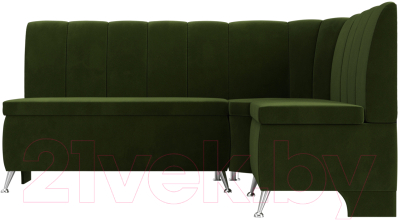 Уголок кухонный мягкий Лига Диванов Кантри 113 правый (микровельвет, зеленый)