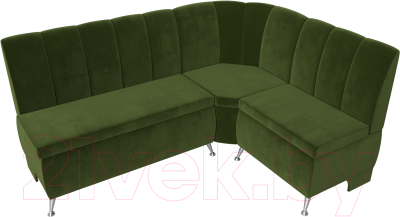 Уголок кухонный мягкий Лига Диванов Кантри 113 правый (микровельвет, зеленый)