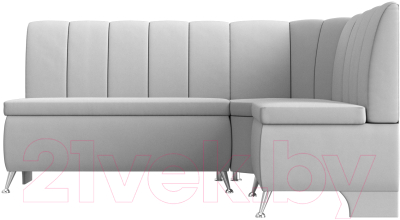 Уголок кухонный мягкий Лига Диванов Кантри 113 правый / 60336 (экокожа, белый)