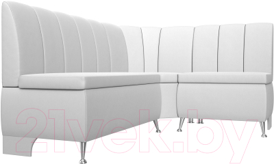 Уголок кухонный мягкий Лига Диванов Кантри 113 правый / 60336 (экокожа, белый)