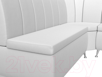 Уголок кухонный мягкий Лига Диванов Кантри 113 правый / 60336 (экокожа, белый)