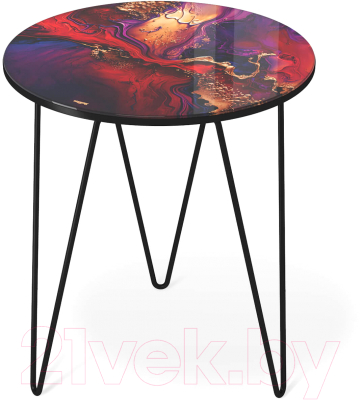 Журнальный столик Sheffilton SHT-CT27 (амарантовый/черный муар)