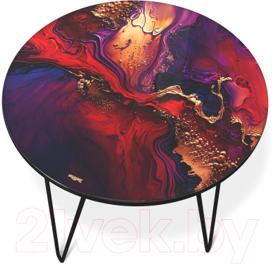 Журнальный столик Sheffilton SHT-CT27 (амарантовый/черный муар)